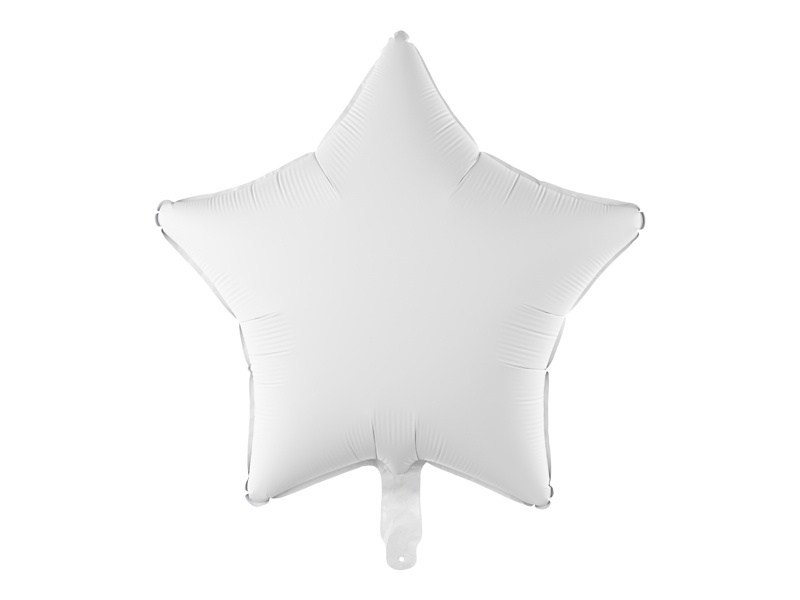 Balon foliowy Gwiazdka 48 cm biały - widok ogólny