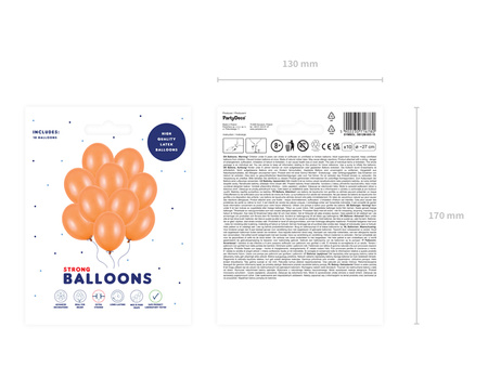 Balony Strong 27cm, Metallic Mand. Orange (1 op. / 10 szt.)