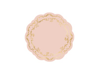 Podkładki pod talerze Ornament, brudny róż, śr. 35.5 cm (1 op. / 6 szt.)