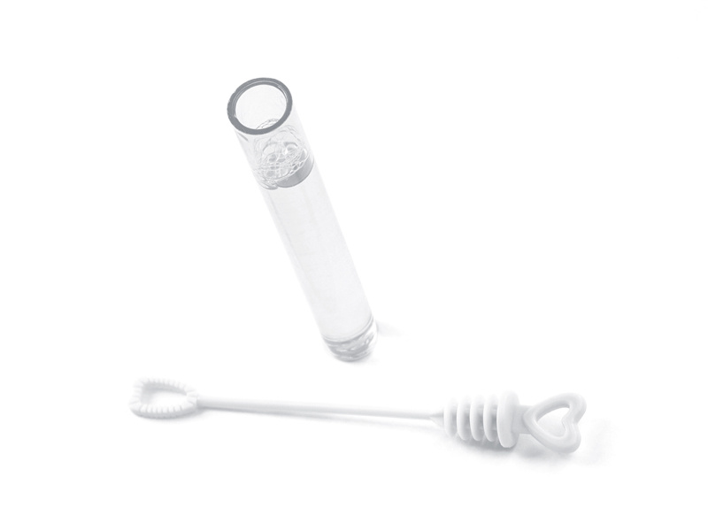 Bańki mydlane Serduszko białe - widok z bliska