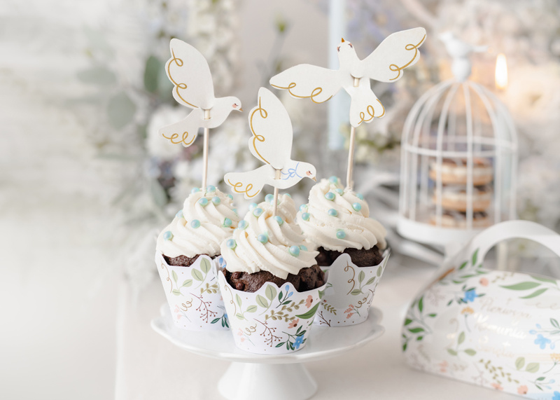 Papilotki na muffinki Kwiaty - różnorodne kolory