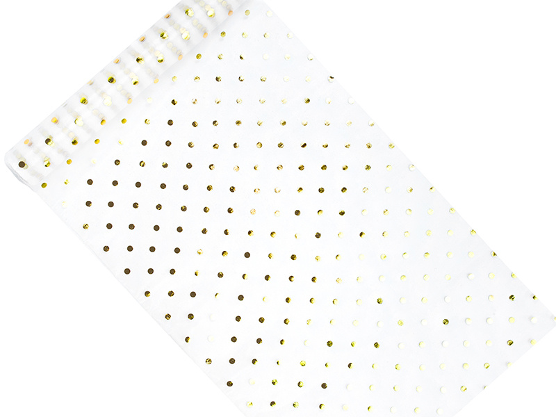 Organza z nadrukiem biały 0,36 x 9m - zdjęcie 1