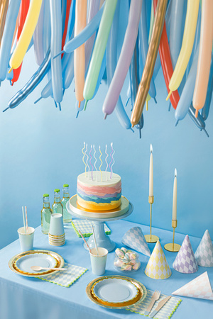 Balony modeliny Glossy 130cm z pompką, mix (1 op. / 30 szt.)