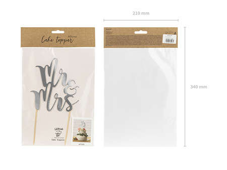 Topper na tort Mr&Mrs, 25,5cm