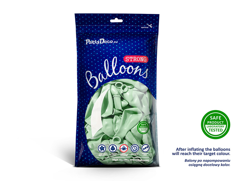 Balony Strong Pastel Pistachio - ekologia i uniwersalność