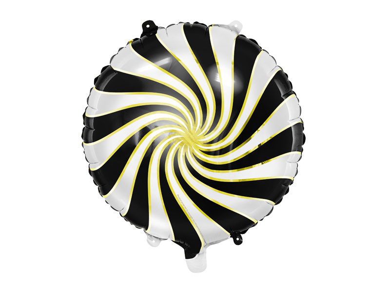 Balon foliowy Cukierek czarny 35 cm