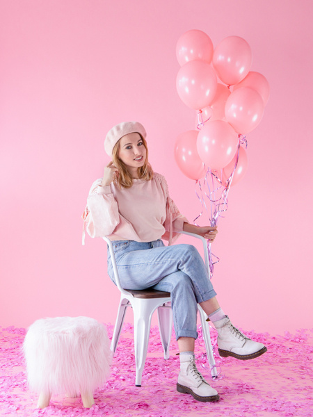 Balony Strong 27cm Pastel Baby Pink - przykładowe zastosowanie