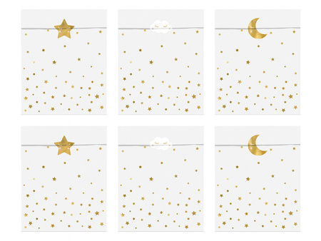Torebki na słodycze Little Star, 13x14cm (1 op. / 6 szt.)