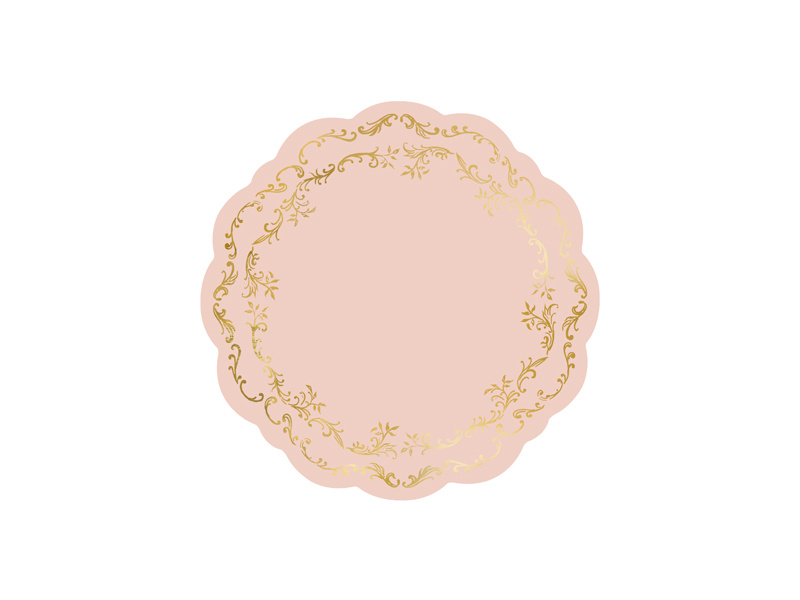 Podkładki pod talerze Ornament brudny róż