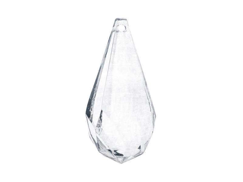 Zawieszki Krople bezbarwne 23x51mm - zestaw 5 sztuk