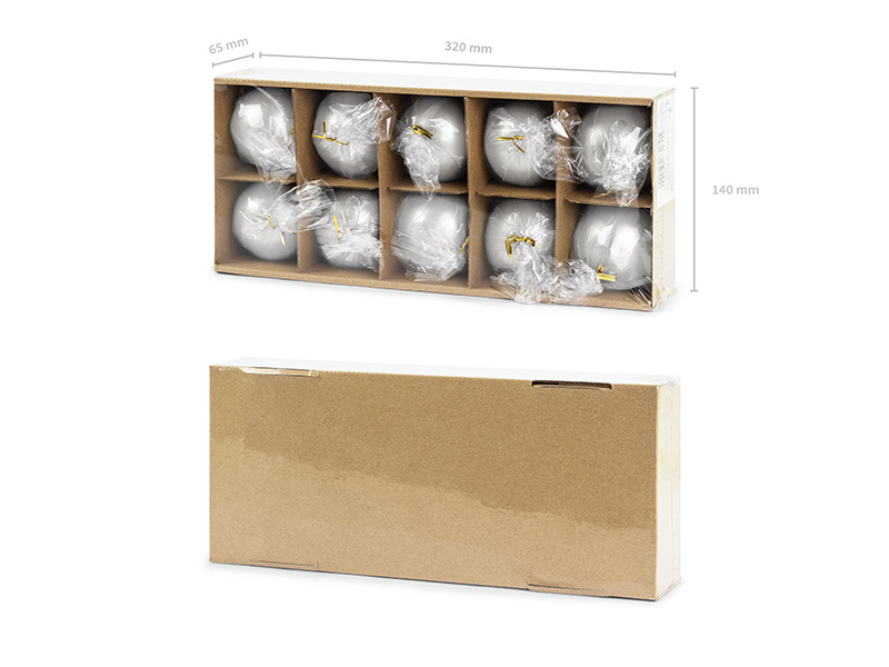 Świeca metalizowana Kula perła 6cm - zdjęcie 2