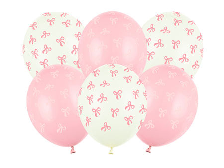 Balony 30 cm, Kokardki, mix (1 op. / 6 szt.)