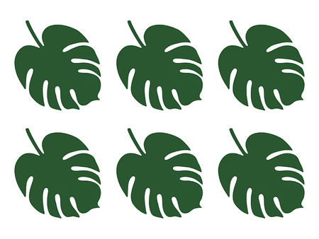 Wizytówki na stół Aloha - Monstera (1 op. / 6 szt.)