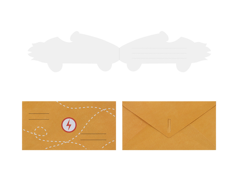 Kolorowe zaproszenia Autko