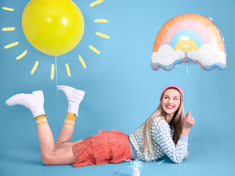 Balon foliowy Tęcza 55x40cm - przykład zastosowania