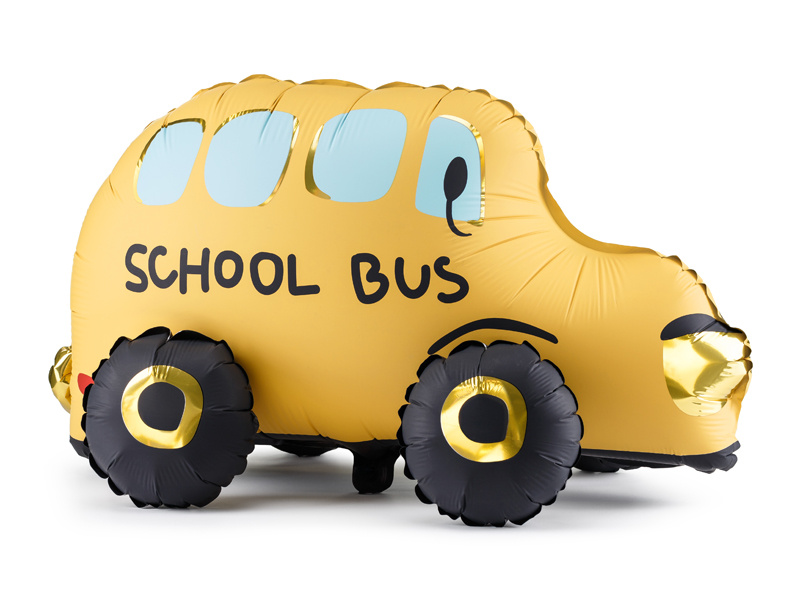 Balon foliowy stojący Autobus - kolorowy balon w kształcie autobusu