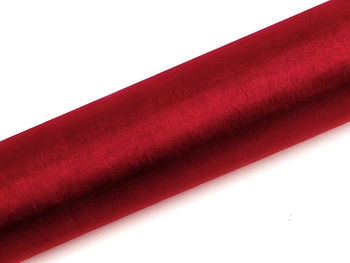 Organza Gładka, czerwony, 0,16 x 9m (1 szt. / 9 mb.)