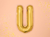 Balon foliowy Litera ''U'', 35cm, złoty