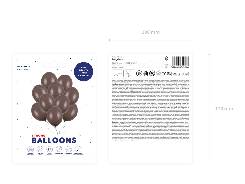 Balony Strong 30cm Pastel Cocoa Brown - zdjęcie 2