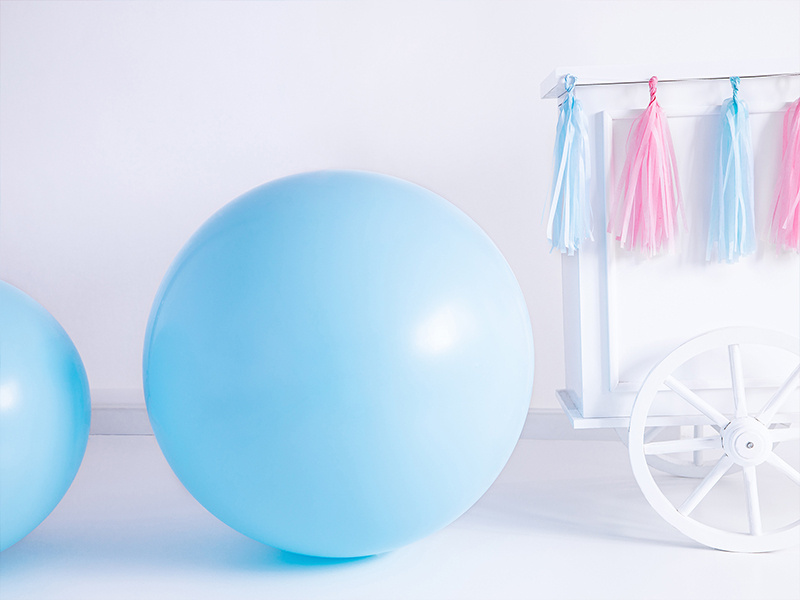 Balon okrągły 1m Pastel Light Blue - zdjęcie 4
