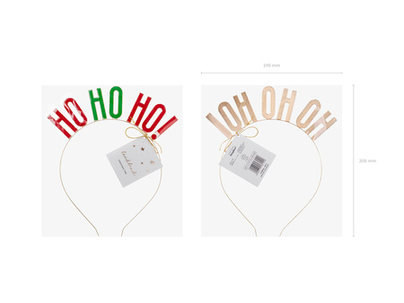 Opaska HO HO HO!, mix, 17.5x20cm