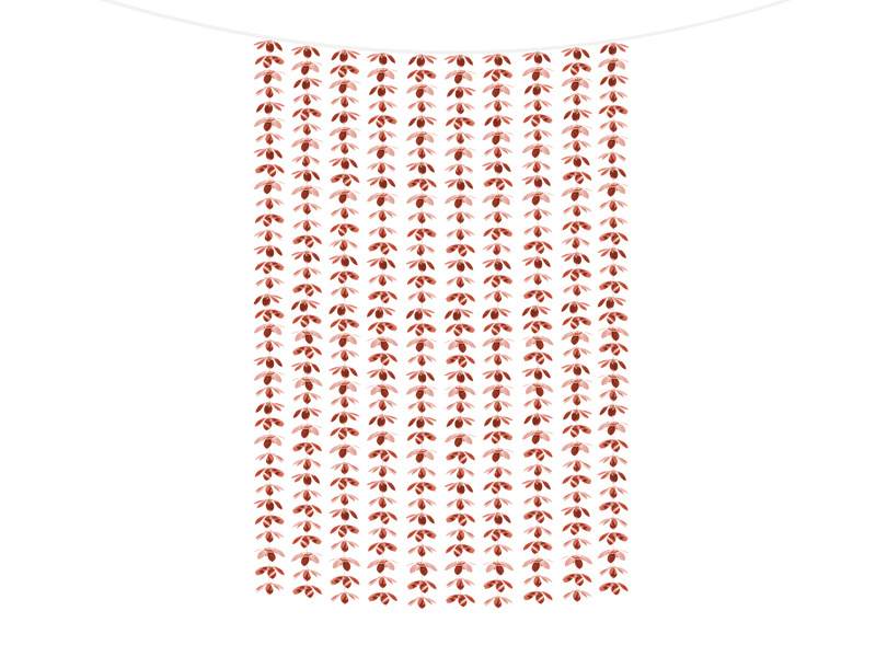 Kurtyna Kwiatki różowe złoto 100x210cm - zdjęcie 1