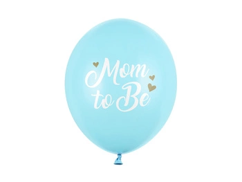 Balony 30 cm, Mom to Be, Pastel Light Blue (1 op. / 6 szt.)