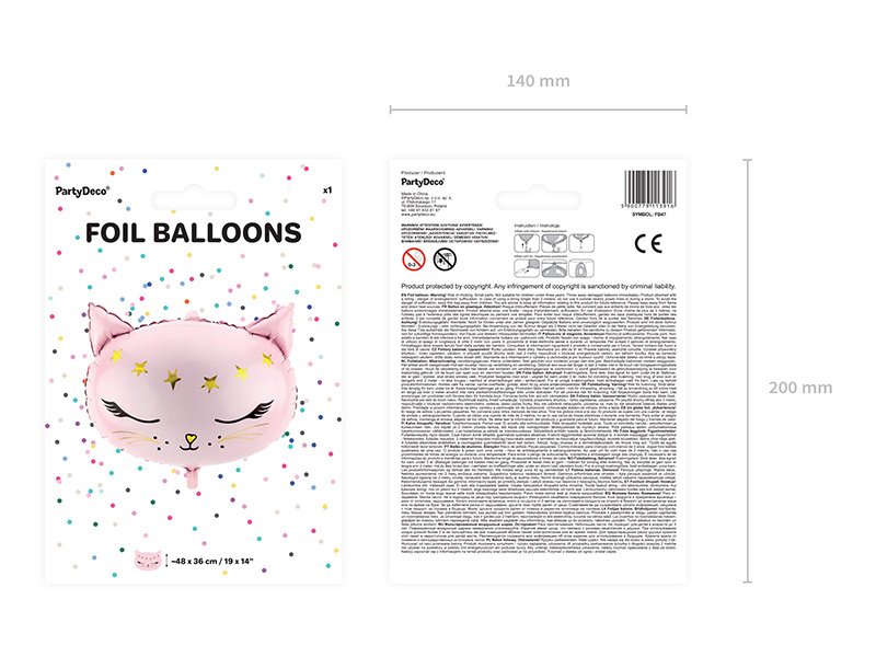 Balon foliowy Kotek – szczegóły wykonania