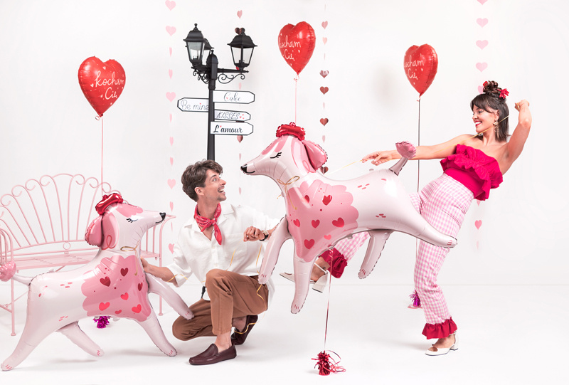 Balon foliowy Serce z napisem Kocham Cię