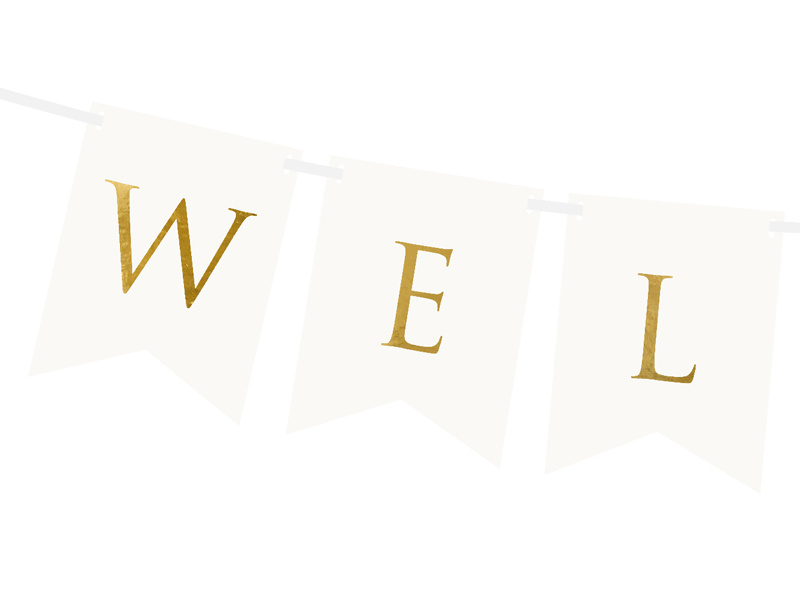 Baner Welcome biały 15 x 95 cm - zdjęcie 2