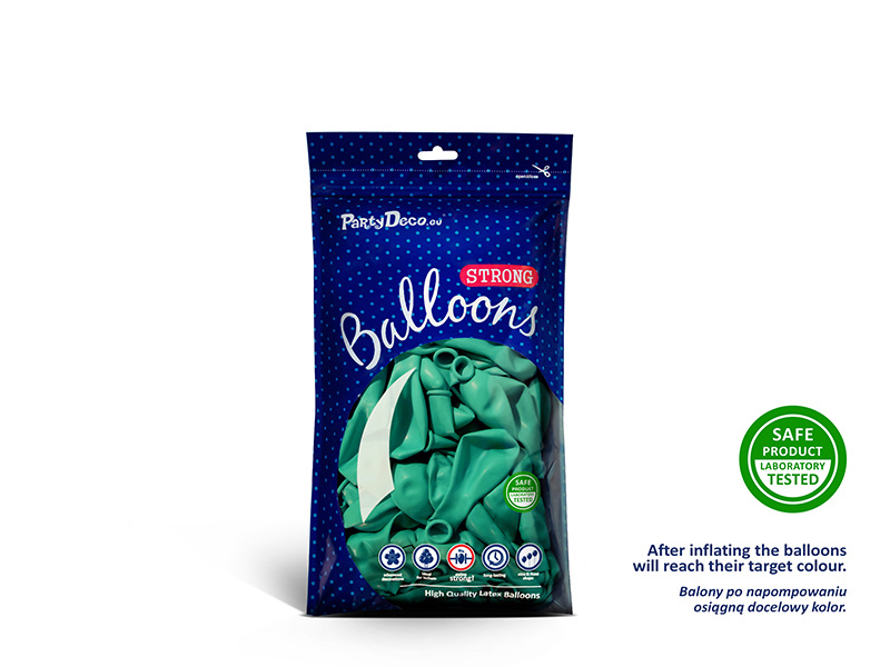 Balony Strong 12cm Pastel Aquamarine – szczegółowy widok balonów