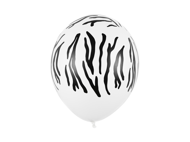 Balony Zebra Pastel Pure White - opakowanie