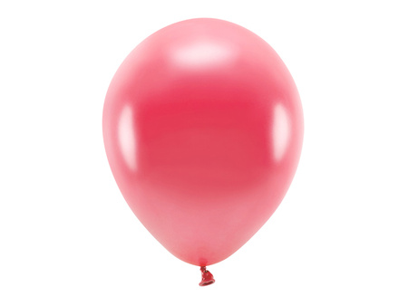 Balony Eco 30cm metalizowane, jasny czerwony (1 op. / 100 szt.)