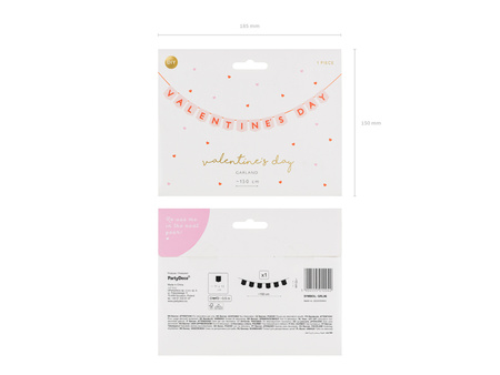 Baner Valentines Day, 150x13 cm, mix