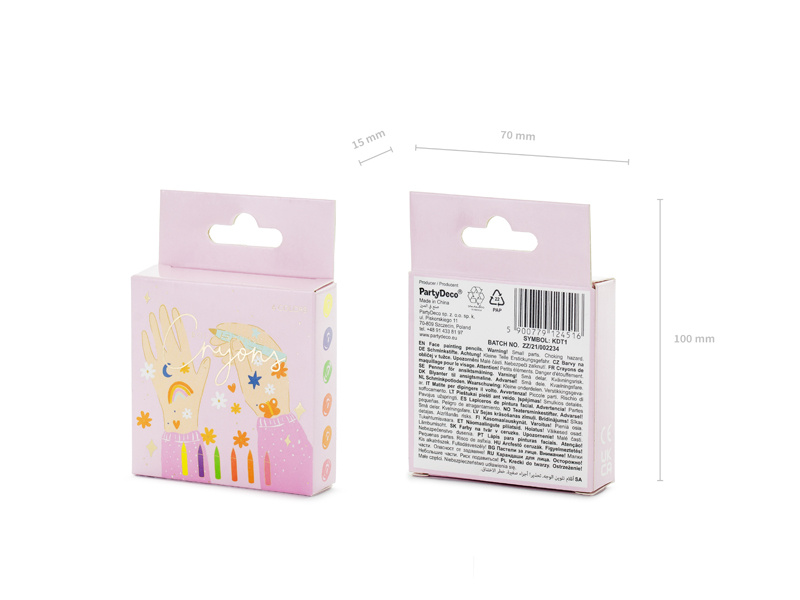 Kredki do malowania twarzy – opakowanie