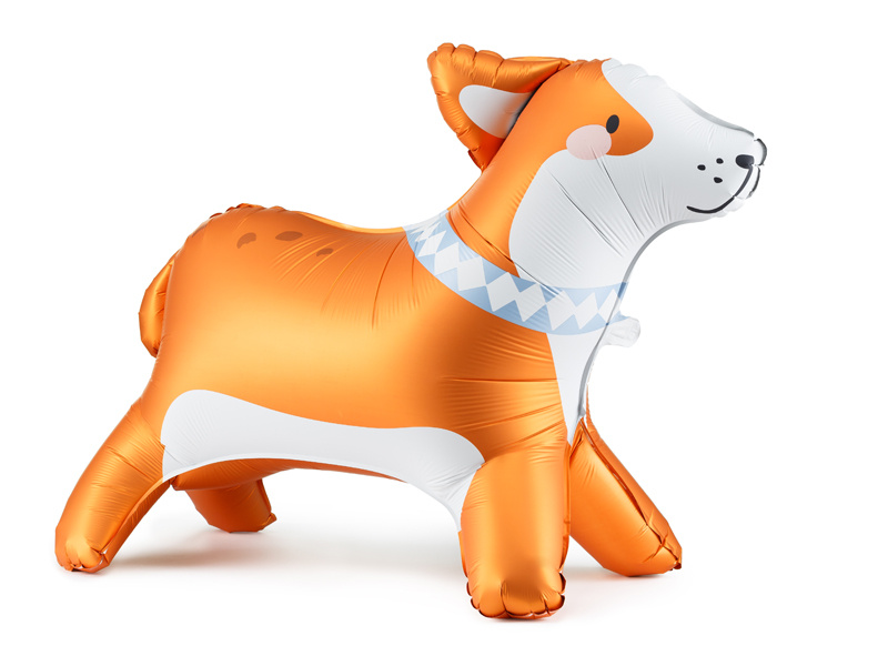 Stojący balon foliowy Corgi w kolorze mix, 88x70 cm