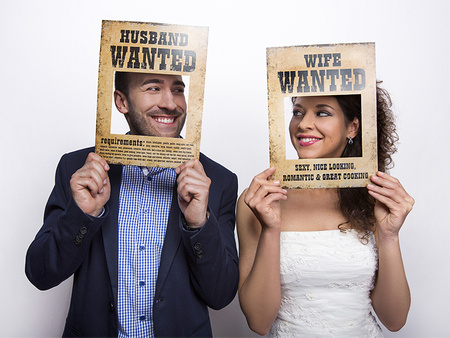 Tabliczki Husband Wanted i Wife Wanted (1 op. / 2 szt.)