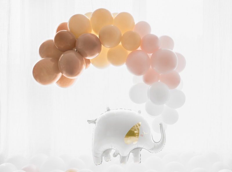 Balony Eco pastelowe czekoladowy brąz 30 cm – aranżacja balonowa