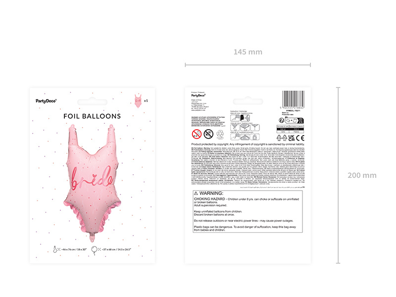 Balon foliowy Strój kąpielowy mix kolorów - zdjęcie 1