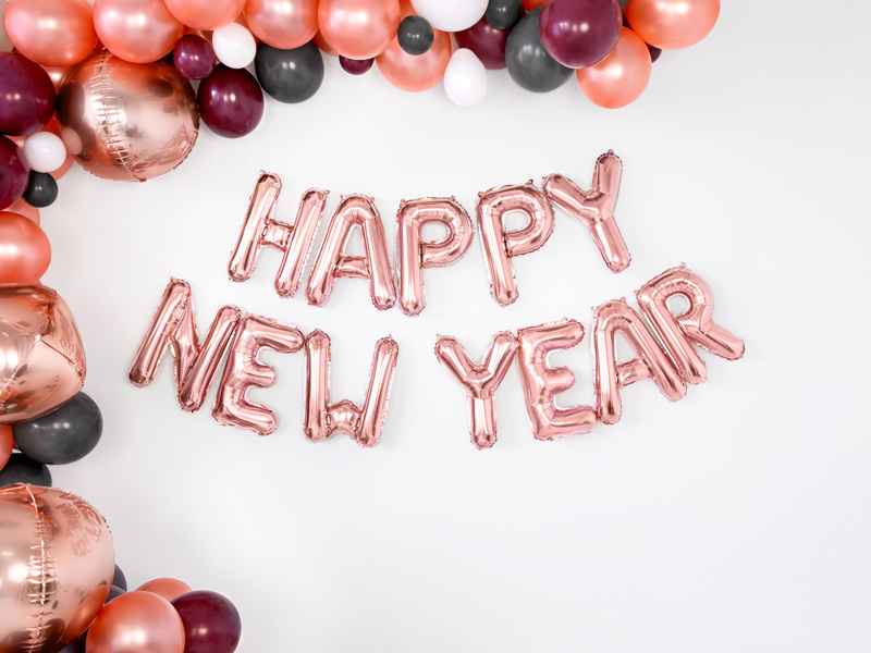 Balon foliowy litera R różowe złoto - zdjęcie 7