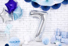 Balon foliowy Cyfra ''7'', 86cm, srebrny