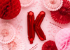 Balon foliowy Litera ''K'', 35cm, czerwony