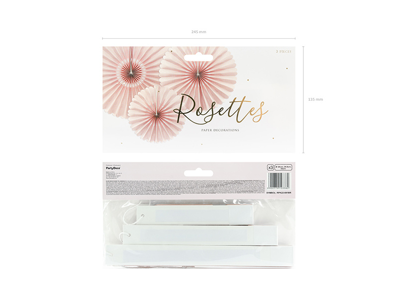 Rozety dekoracyjne brudny róż - detale produktu