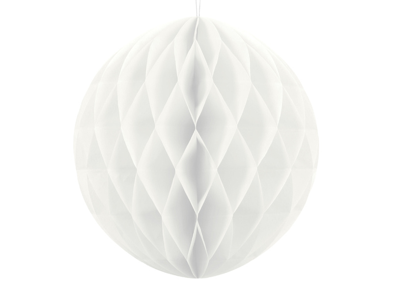 Kula bibułowa biały 20 cm – zdjęcie 1