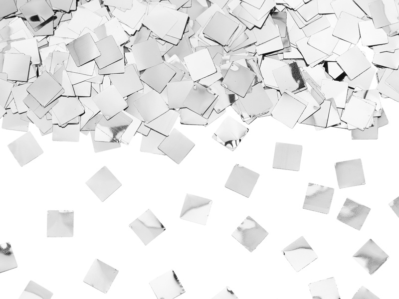 Tuba z konfetti Szampan srebrny 20.5 cm - zdjęcie 4