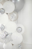 Balony Glossy 12 cm, srebrny (1 op. / 50 szt.)