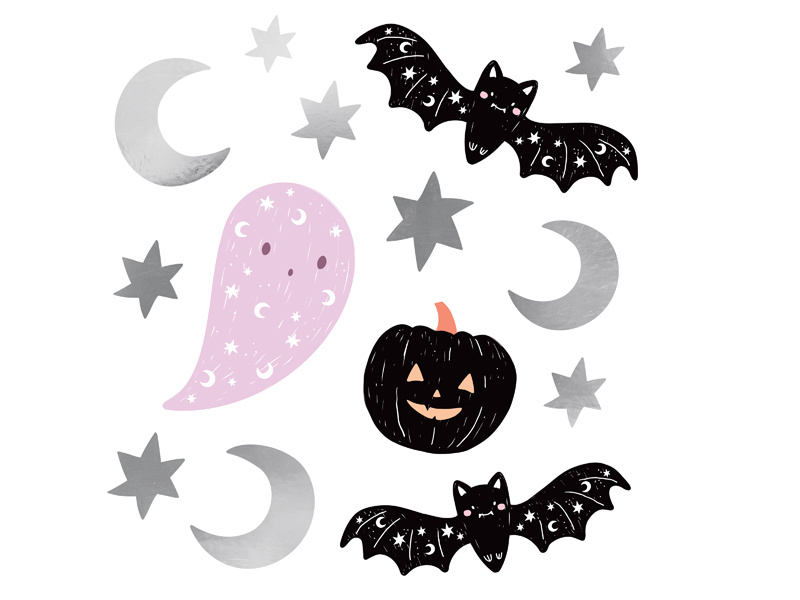Naklejki na ścianę Halloween - różnorodne wzory