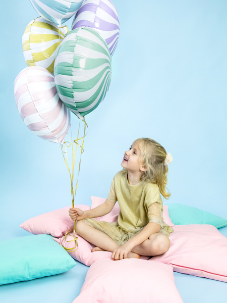 Balon foliowy Cukierek miętowy - w dekoracji