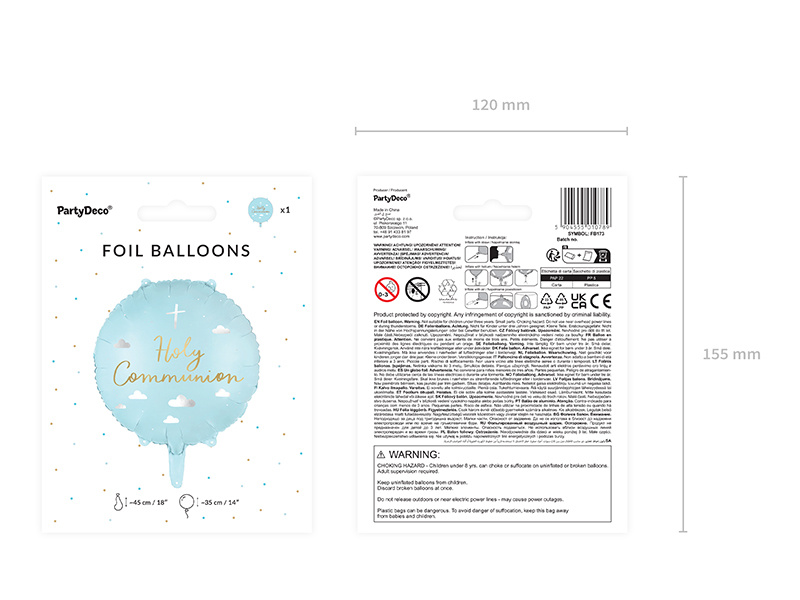 Balon Holy Communion do napełnienia powietrzem lub helem