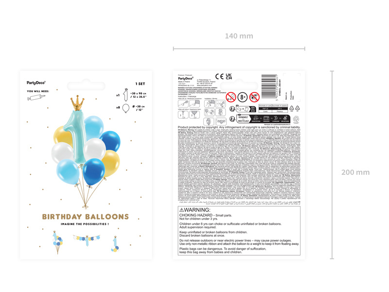 Balony Roczek niebieski – szczegóły produktu